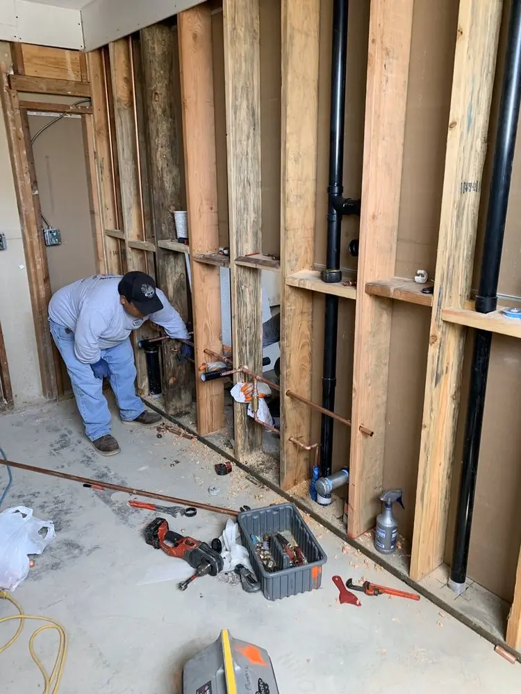 Commercial rough-in plumbing for Gas Line Repair in Denton